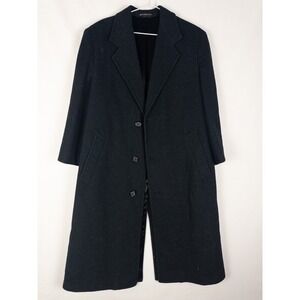 VTG Ralph Ralph Lauren Lambswool Coat Mens 44 Heather Gray Long Single Breasted